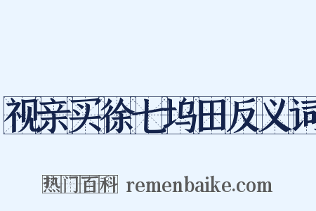 视亲买徐七坞田反义词是什么意思的图片